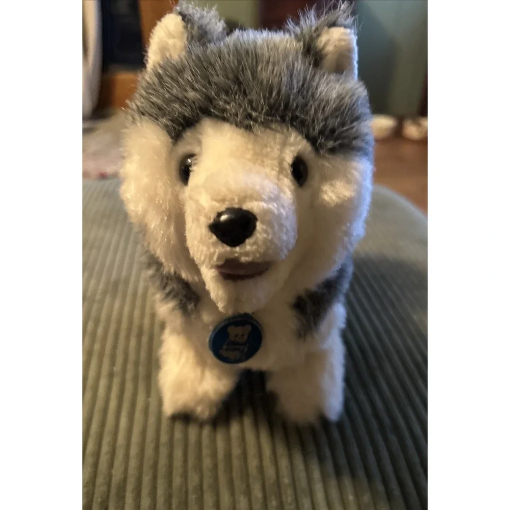 Vintage 1977 Dakin Husky Puppy Plush Dog Brown Eyes 13